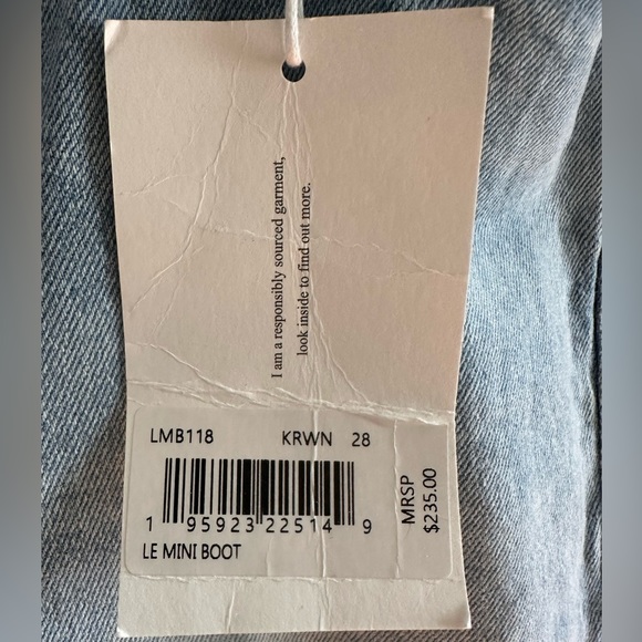 Frame NWT Le Mini Boot Mid-Rise Bootcut jeans size 28 - Picture 10 of 10